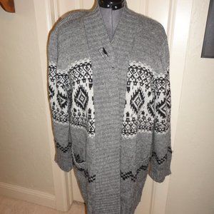 J. JILL 3/4 Sleeve Open Wool Women's Cardigan with Pockets Size XL